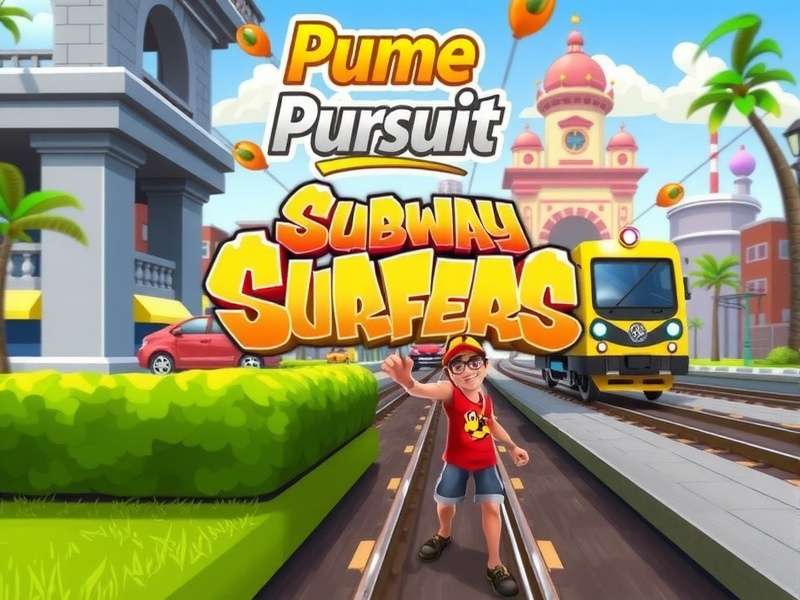 Subway Surfers Pune Pursuit - Indian Version Subway Surfers Pune Pursuit Game Cover